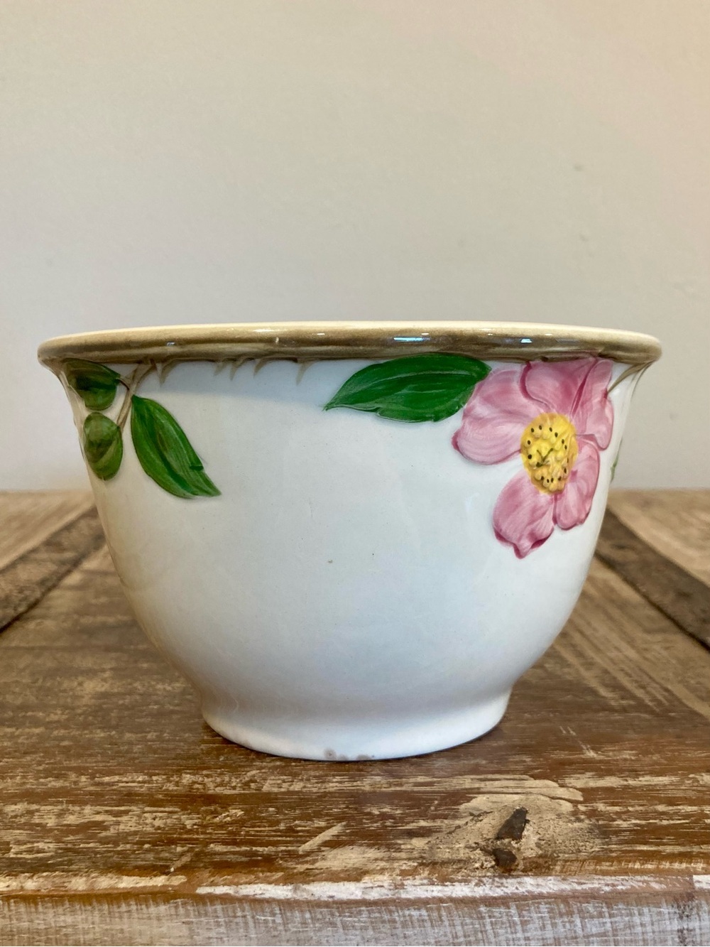 Franciscan Earthenware Hand-Painted Desert Rose 6” Mixing Bowl 1960s Vintage USA - Picture 6 of 16